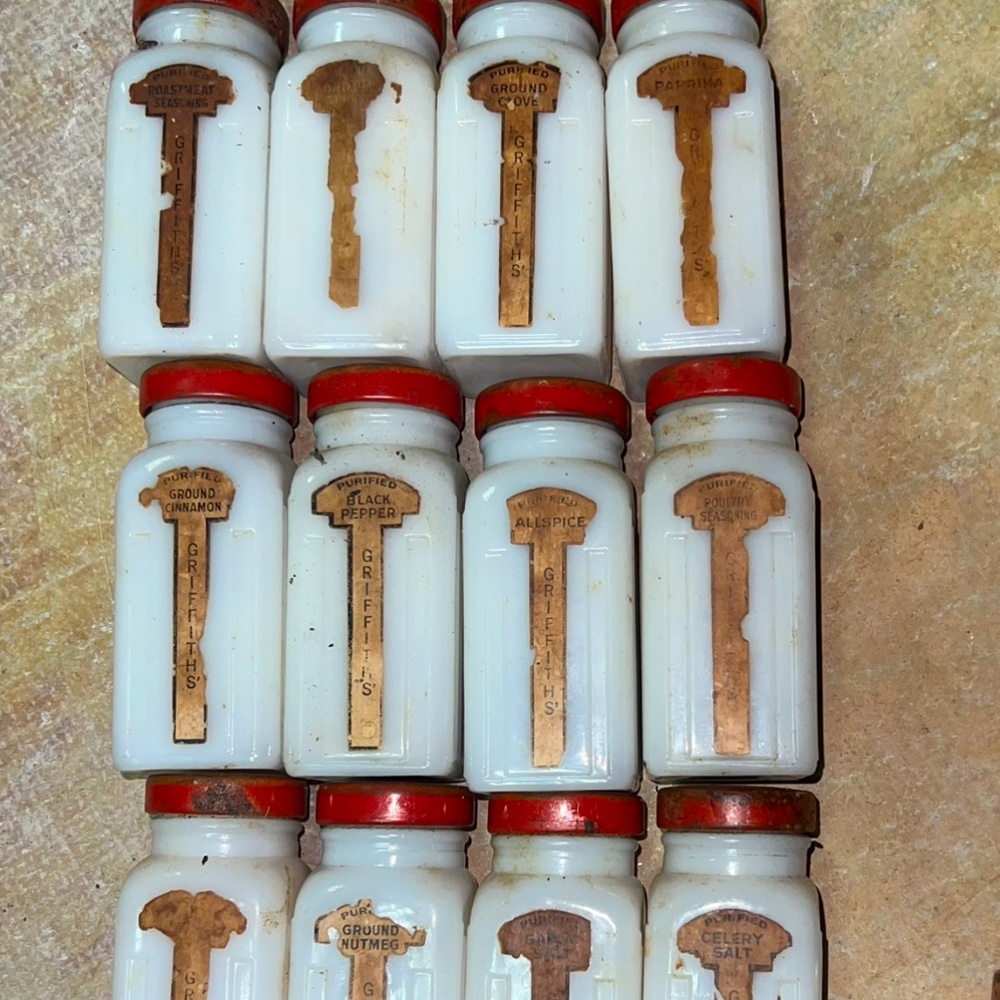 Vintage /antique spice bottle set